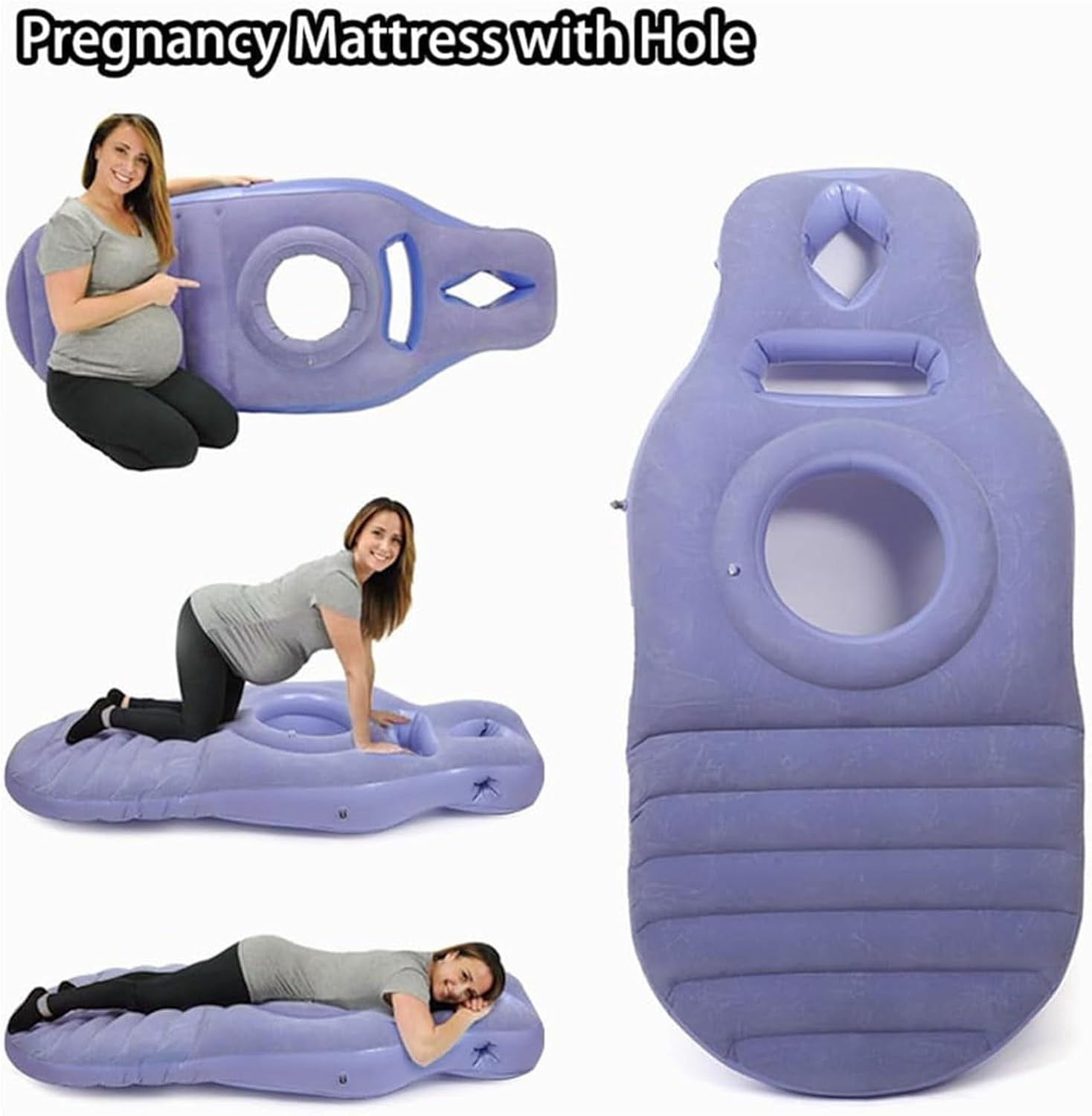 Tummynest Pregnancy Mattress, Tottlebee Pregnancy Pillow, Full Body Pregnancy Mattress with Hole, Adjustable Portable Inflatable Pregnancy Pillow, Comfort for Stomach & Side Sleepers (Pink)