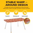 thumbnail image 4 of Burnt Orange Spring Easter Table Cloths for 8 Foot Rectangle Tables, Cute Bunny Botanical Patio Waterproof Elastic Fitted Tablecloths, Washable Rectangular Table Cover for Camping, 4 of 8