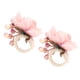 thumbnail image 2 of servilletas de cáñamo con hebilla y diseño de flor para hotel, restaurante occidental, color rosa, 6623, 2 of 14