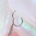 thumbnail image 4 of Septum Clicker 925 Sterling Silver Cubic Zirconia 16G Helix Cartilage Lobe Snug Piercing Jewelry, 4 of 9