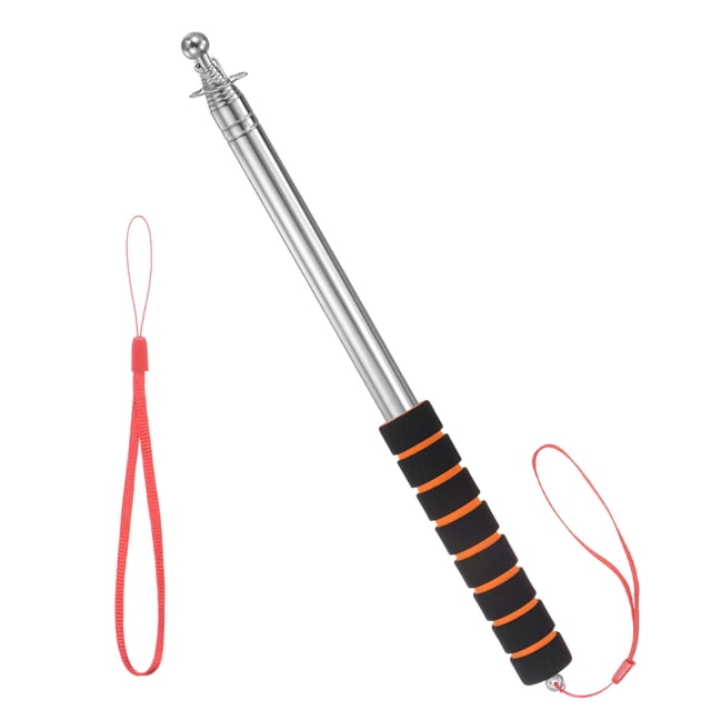 Uxcell Flag Pole - 8.2 Feet Telescopic Handheld Flagpoles, Stainless Steel Tour Guide Portable Flag Pole