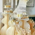 thumbnail image 3 of 3PCs Cardboard Flowers Stands Cylinder Pedestal Stands for Party, Foldable Display Paper Round Cylinder Columns, Champagne Cardboard Display Paper Columns for Wedding, Birthday, Party, Backdrop, 3 of 9