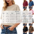 thumbnail image 3 of VBVC Women's Short Sleeve Crewneck Crop Top, Ladies' Lightweight Loose Fit Tee, Basic Plain Summer T Shirt For Women, Blue , S-2XL, 3 of 9