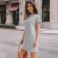 thumbnail image 4 of SUNBS Dresses for Womens Summer Spring T Shirt Dress Vacation Beach Mini Sundress Loose Clothes with Pockets, 4 of 7