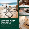 thumbnail image 3 of Square Glass Dining Table - 90x90cm Chrome Base | Modern Industrial Table for Living Room, Condo & Canadian Homes, 3 of 8