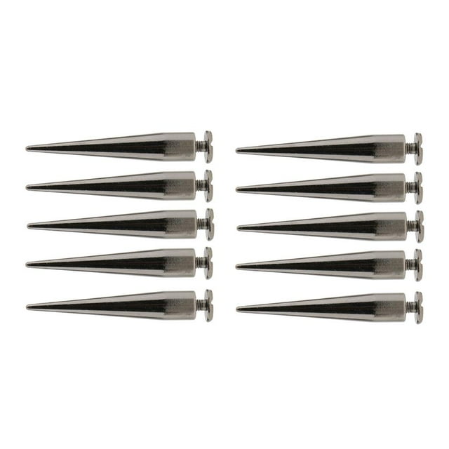 jifeng 10pcs Rivet Cone Studs Rock Spikes Spots Leather Craft DIY Grey Black