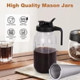 thumbnail image 2 of QHH Cafetera fría, jarra de boca ancha de 64 oz con filtro de acero inoxidable, tapa con mango de pico vertedor, jarra de vidrio resistente hermética y a prueba de fugas para café helado y té limonada, 2 of 5