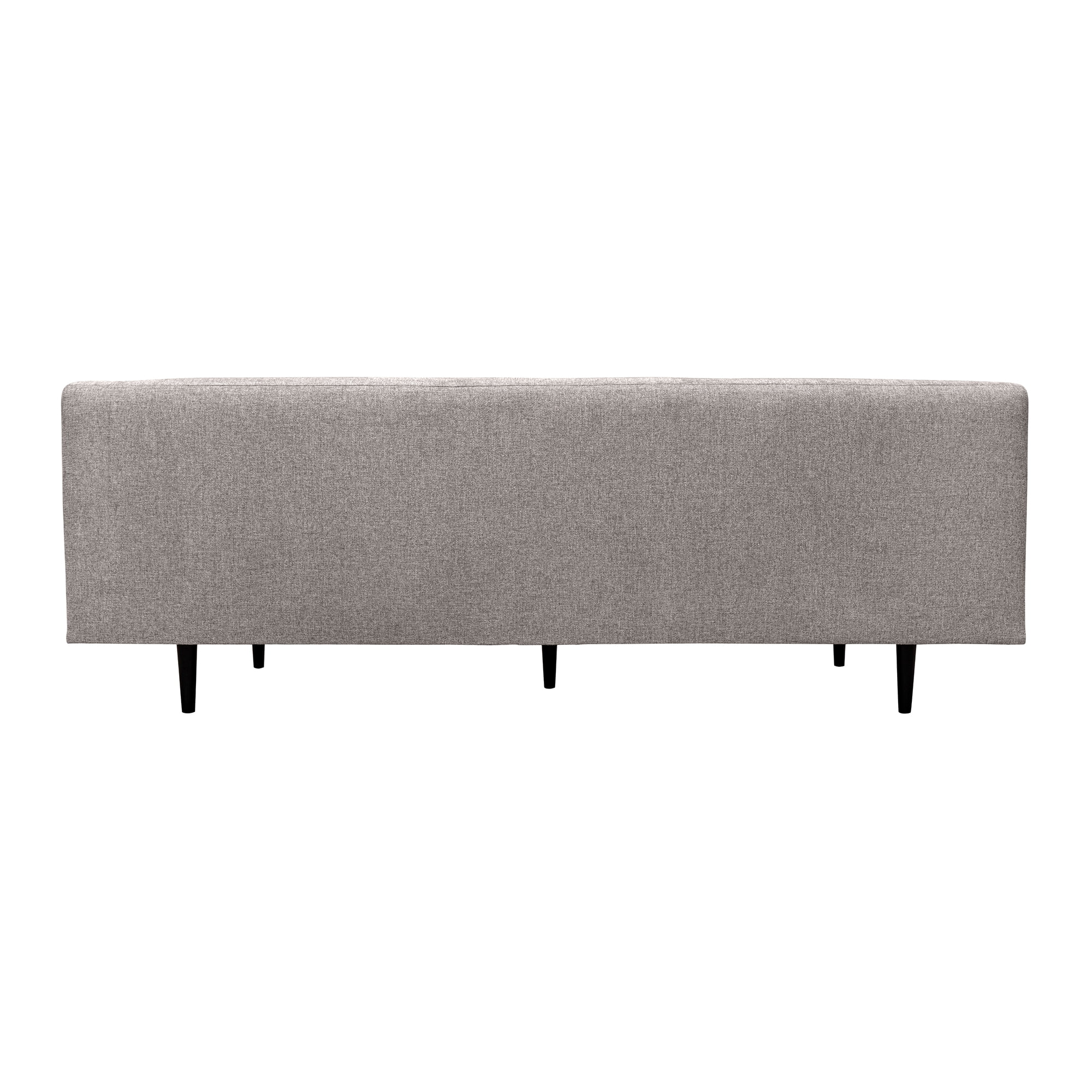 Annabelle 80" Gray Fabric Sofa with Black Wood Legs