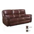 thumbnail image 6 of Lexicon Lyman Leather Match Lay Flat Double Reclining Sofa in Brown, 6 of 9