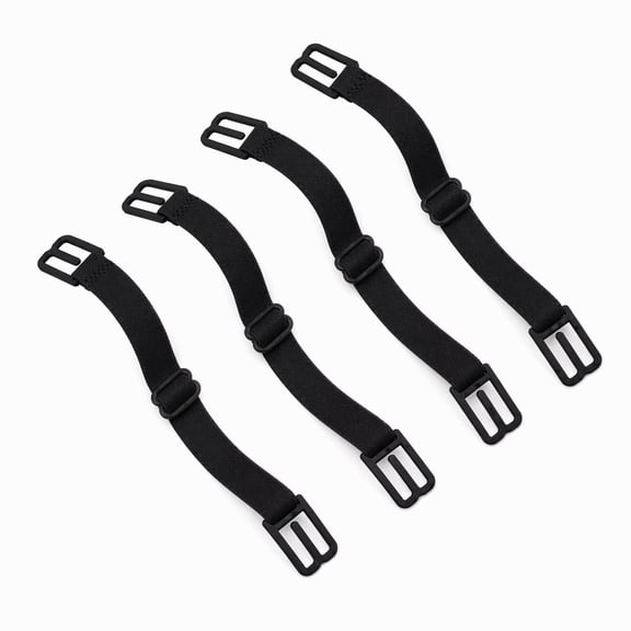 Stcellnmex Elastic Non Slip Bra Strap Holder Clips, Black (4 Pack)