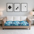 thumbnail image 2 of COEQINE Couch Cushion Cover Elastic Sofa Seat Cover Sets Non-Slip Individual Seat Cushion Slipcover Washable Dog Couch Slipcover Home Decor for 3-Seater, Horse Dragonfly Flower Blue, 2 of 8