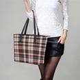 thumbnail image 6 of Clan Stewart Dress Tartan Plaid Pattern Tartan Woman Leather Handbags Large Tote Bag Fashion Portable Handbags With Zipper, 6 of 7