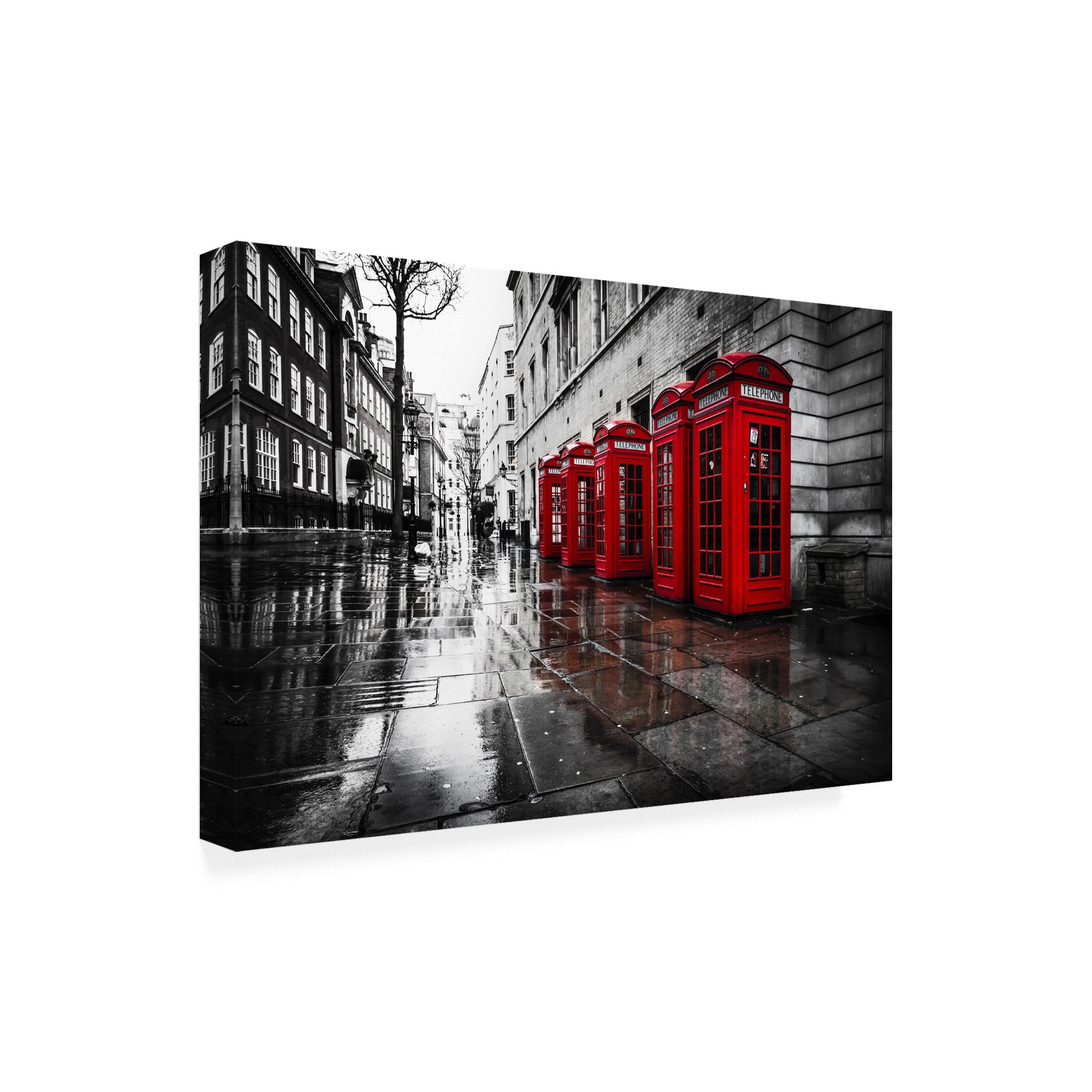 Trademark Fine Art 'London Phones' Canvas Art by Vladimir Kostk