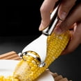 thumbnail image 4 of Bxaolu Corn Peeler Stainless Steel Corn Cob Stripper Tool Corn Thresher from the Cob, Removes Corn Kernels From Corn Cobs In Seconds, Kitchen Gadgets(Silver, 1PACK), 4 of 8