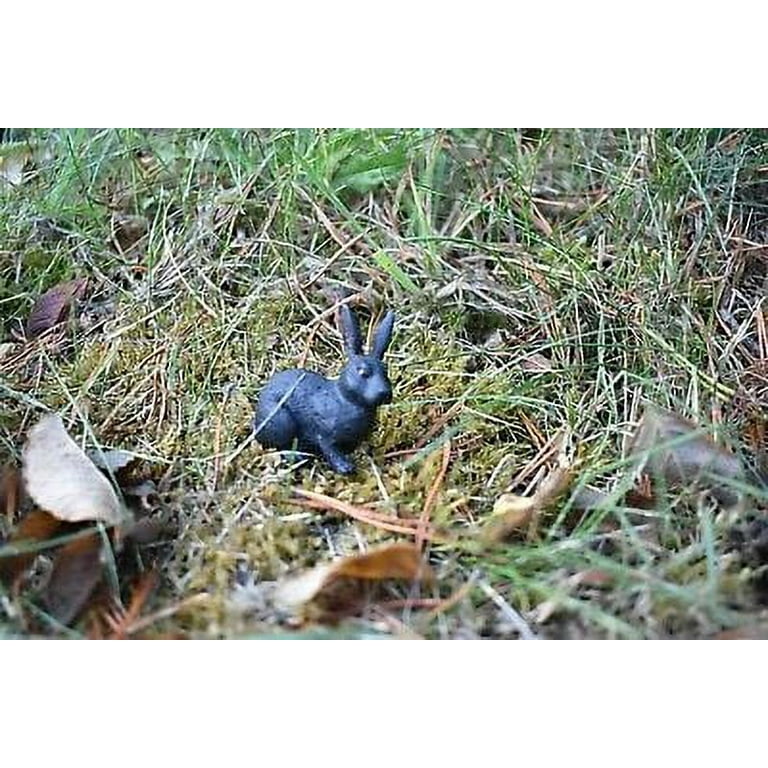 Rabbit Black Realistic Small Toy Model Plastic Replica