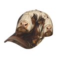 thumbnail image 1 of Balery Butterfly Cow Barrel Gorra de béisbol de tamaño ajustable para correr, entrenar y actividades al aire libre. Gorra de papá para todas las estaciones., 1 of 6
