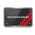 thumbnail image 2 of Dodge Logo UV Graphic Carbon Fiber Look Billet Aluminum 2 inch Tow Hitch Cover, 2 of 5