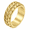 Gold, variant on Unisex Feather Spinner Ring in Stainless Steel, 7-13, with Layered Plumage Relief for Festivals, Travel Outfits, and Adventure Gifts for Meaningful Gifting