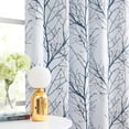 thumbnail image 3 of Decoultimatex Blue White Tree Branch Blackout Window Curtain Panels Noise Reduction Thermal Insulated Drapes for Living Room, Back Tab, 52"x 95"x 2, 3 of 5