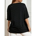 thumbnail image 2 of Women's Casual "GYM GIRL" Slogan Graphic Loose Round Neck Short Sleeve T-Shirt, Summer, 2 of 5