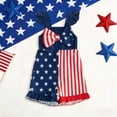 thumbnail image 2 of Splozh 4th of July Outfit 6 12 18 24 Months 2T 3T Toddler Girl Stars Stripe Flag Romper Overall Shorts Little Girls 4th of July Clothing,Blue,2-3 Years, 2 of 3
