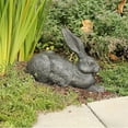 thumbnail image 4 of Achla Designs Rabbit Outdoor Lawn Décor Garden Figurine Statue, Charcoal, 4 of 5