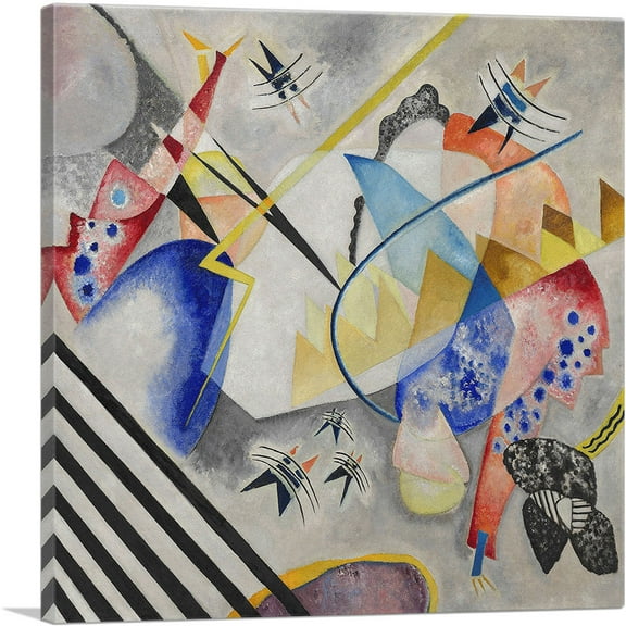 ARTCANVAS White Center 1921 Canvas Art Print by Wassily Kandinsky - Size: 18" x 18" (0.75" Deep)
