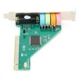 thumbnail image 1 of Tarjeta de Sonido PCI de 4,1 Canales, Tarjeta de Sonido Integrada de Escritorio para Ordenador, Tarjeta de Audio Interna, Envolvente EstéReo CMI8738, 1 of 5