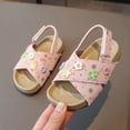 thumbnail image 5 of Tigivemen Flower Girl Dressy Sandal Comfortable Summer Shoes Sweet Kids Toddler Sandals with Soft Sole Pink Size 10, 5 of 7