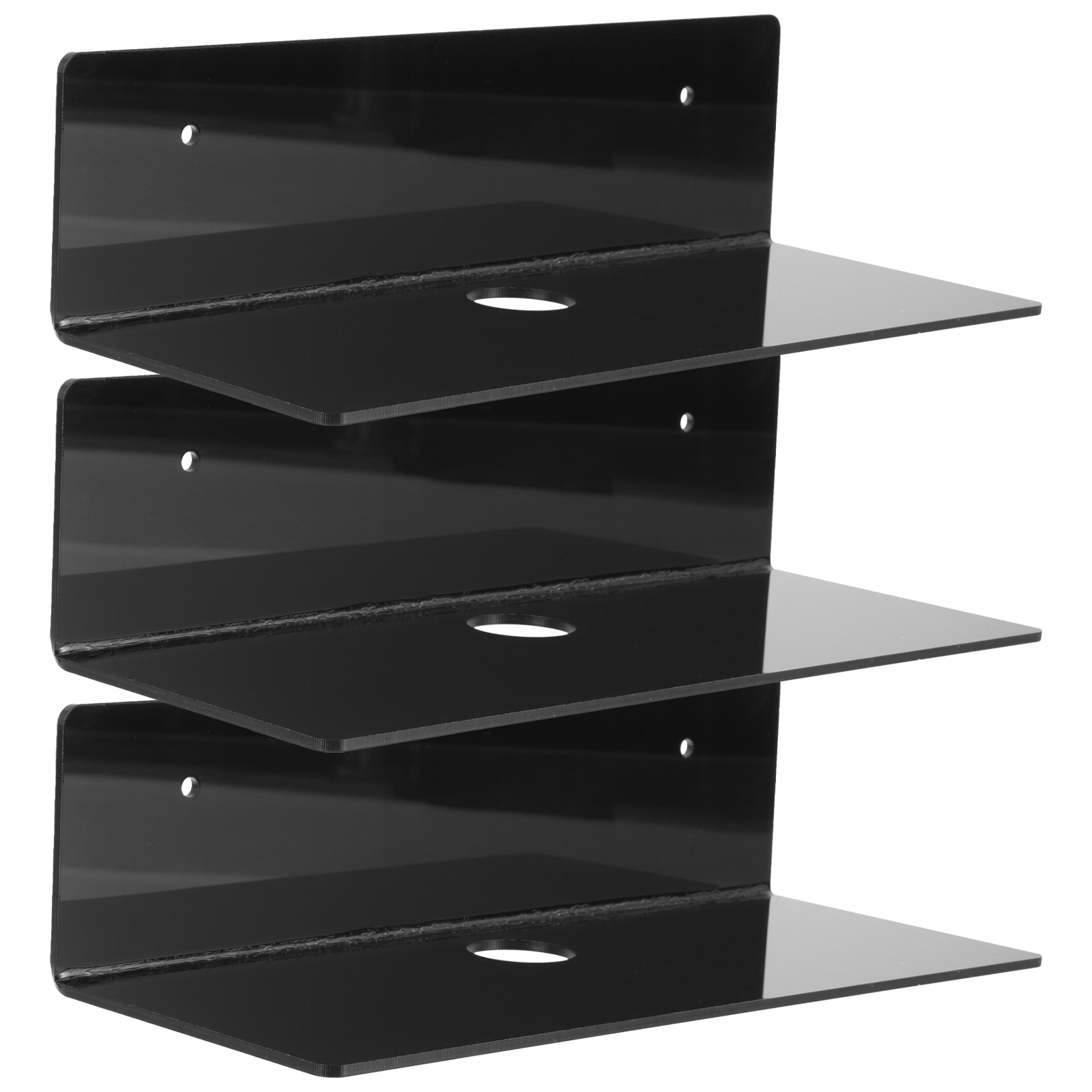 3pcs Acrylic Floating Shelves Wall Mounted Display Shelf Wall Storage