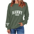 thumbnail image 4 of WXLWZYWL Womens Fall Sweatshirts Plus Size Nanny Letter Graphic Long Sleeve Round Neck Loose Fit Pollover Tee Tops, 4 of 4