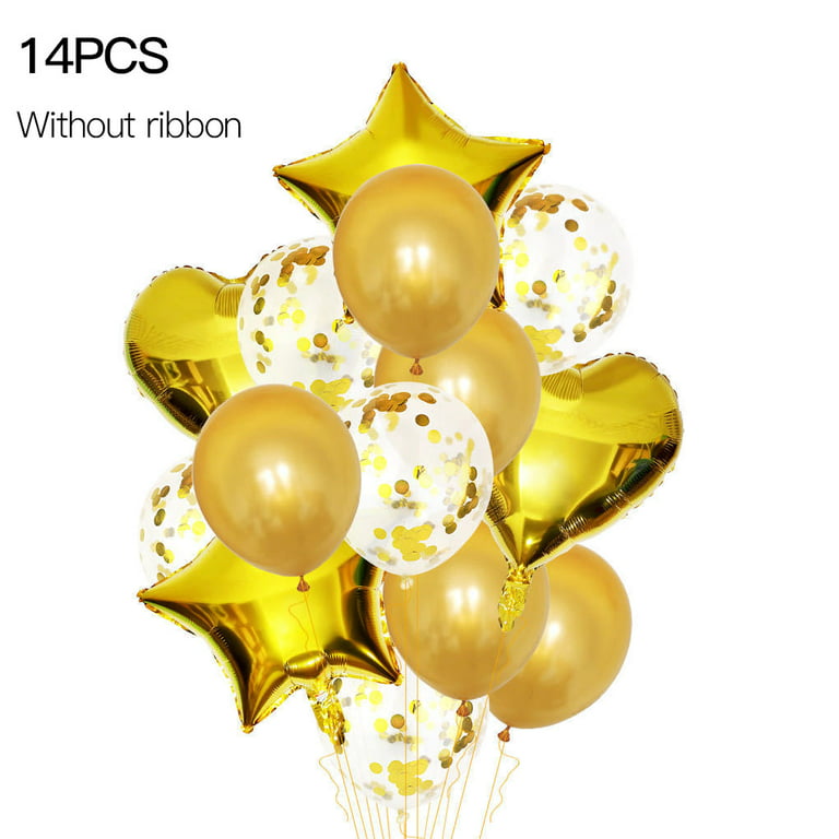 Gold shiny realistic confetti. Celebration golden confetti party decor By  WinWin_artlab