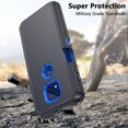 thumbnail image 3 of Xihaiying Motorola Moto G Power 2021 Case Heavy Duty Shockproof Tough Hybrid Dual Layer Rubber Drop Protection Matte Phone Cover (Dark blue+Blue), 3 of 5