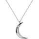thumbnail image 1 of Collar de luna creciente con colgante de plata esterlina de alto pulido para joyería de mujer Ormromra WMZY-430, 1 of 6