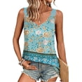 thumbnail image 3 of WQD Tank Tops for Women Spring Fashion Sleeveless V Neck Lace Tops Flower Flowy Summer Outfits Beach Vacation Clothes, 3 of 6
