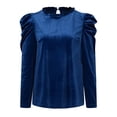 thumbnail image 2 of Vedolay Women's T Shirts Womens Oversized Sweatshirt Basic Solid Sleeve Hooded Pullover Tops,Blue XL, 2 of 4