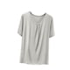 thumbnail image 2 of Pijama de manga corta para mujer, color liso, manga corta, camiseta fina, pijama de manga corta, blusa de poliéster, 2 of 7