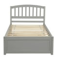 thumbnail image 6 of Tcbosik Twin size Platform Bed Wood Bed Frame with Trundle, Gray, 6 of 9