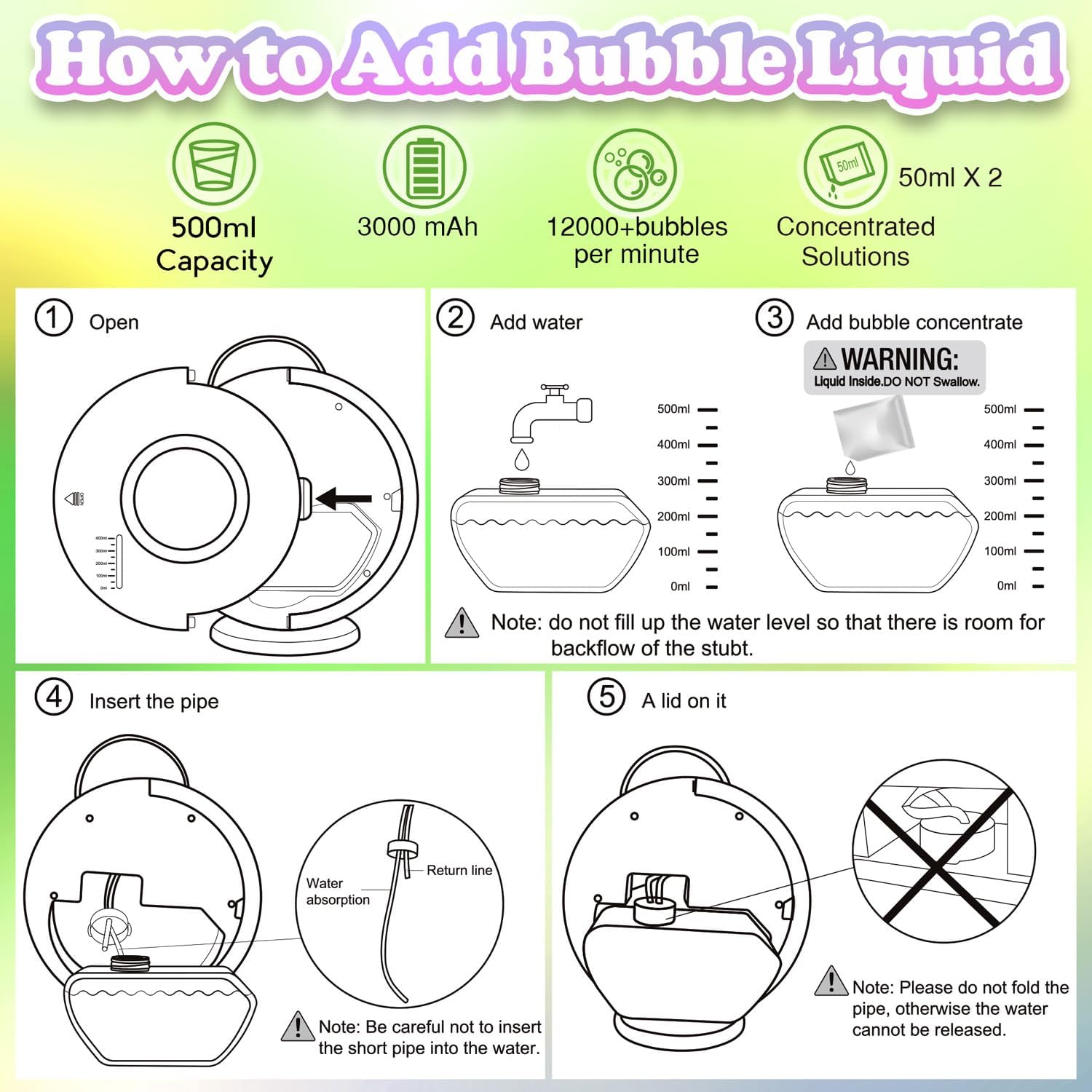 Bubble Machine for Kids,Automatic Bubble Blower Rechargeable, Auto Rotatable Portable Bubble Maker Electric Bubbles Toy,Electric Bubbles Toy for 3 4 5 Year Old,Outdoor Wedding Party Gifts