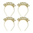 thumbnail image 2 of (2 pack) Gold Glitter Party Time Headband Party Favors, 4 Count, by Way To Celebrate, 2 of 6