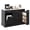 Black and Marble, variant on DreamCurship 52" Kitchen Island with Storage, Rolling Kitchen Cart Island with Wheels, Tilt Out Kitchen Trash Cabinet 10 Gallon Storage, 3 Large Spice Racks and 2 Drawers, White
