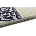 thumbnail image 6 of Stair Treads Skid Slip Resistant Backing Indoor Carpet Stair Treads Scroll Border Design 8  inch x 26  inch (1 Piece, Grey Navy Blue), 6 of 8