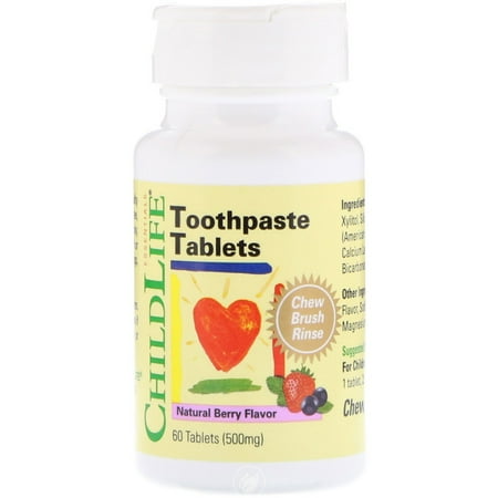 Toothpaste Tablets - Childlife Toothpaste Tablets Natural Berry 60 Tablet, Pack of 2