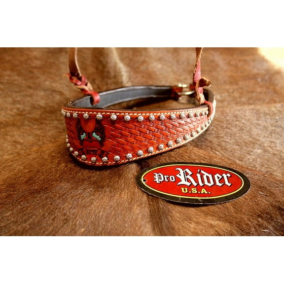 Horse Show Bridle Western Leather Barrel Racing Tack Rodeo Noseband  9923
