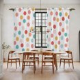 thumbnail image 2 of Colorful Polka Dot Kitchen Curtain for Berdoom Living Room Cafe 72 Inch Length, Watercolor Vibrant Multi-color Dots Tiers Curtains Light Filtering Drapes Window Treatment 2 Panels 52"Wx72"L, 2 of 9