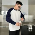 thumbnail image 4 of Camiseta con botones en la parte superior para hombre, jersey de negocios, ropa para hombre, empalmada, formal, de una pieza, nueva, social, manga larga, alta calidad, F It, 4 of 4