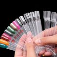 thumbnail image 2 of 50x Nail Art Tips Colour Pop Sticks Display Fan Practice Starter Ring Clear, 2 of 5