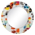thumbnail image 1 of Empire Art Miroir Biseauté Rond Direct Party sur Verre d'Art Trempé à Impression Inversée Flottant Libre, 48" de Diamètre, 1 of 10