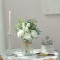thumbnail image 4 of Flores de imitación con jarrón VIERENA, rosas de seda artificial (blancas), 4 of 9