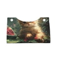 thumbnail image 4 of Lsque Cute Kitten Water Lilies Printed Long Tissue Box Cover Holder, Facial Paper Organizer Dispenser,Triangle with Bottom Belt, PVC Leather Decorative Organizer, 4 of 9